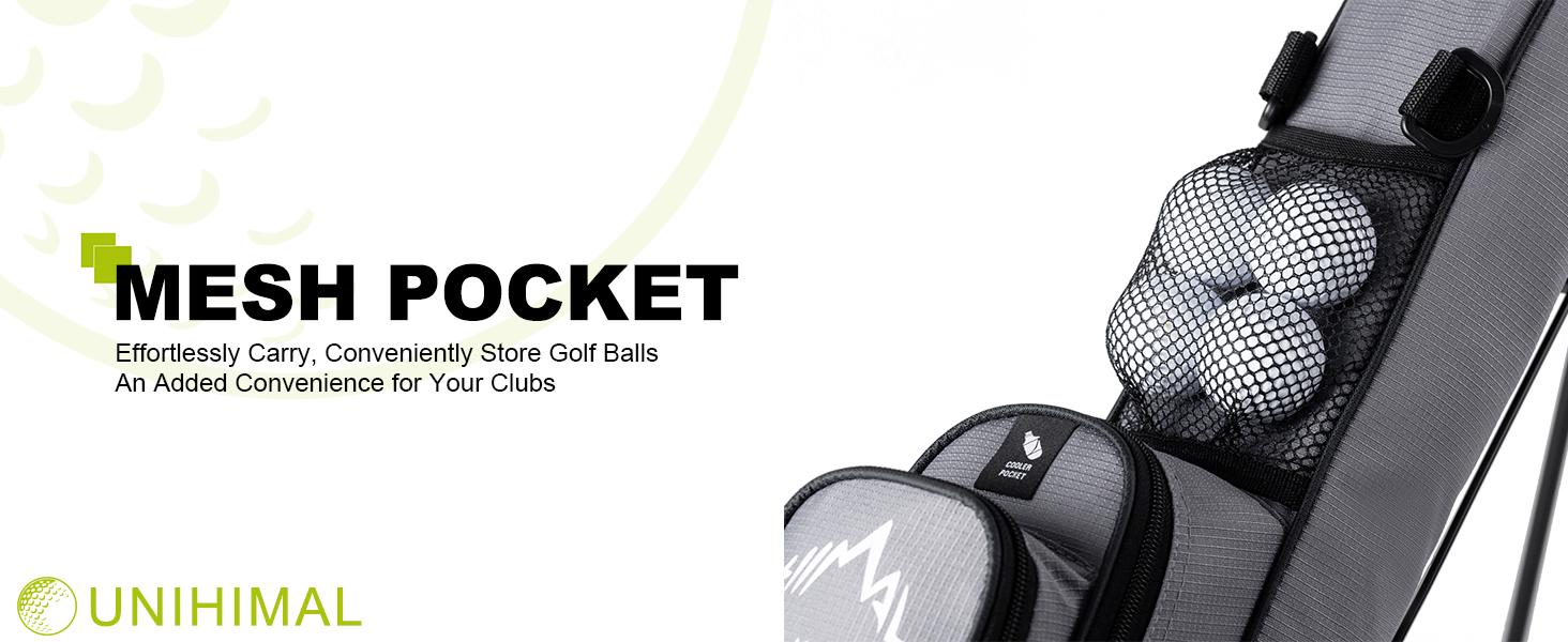 UNIHIMAL Golf Lightweight Stand Carry Bag– Easy to Carry and Durable Pitch n Putt Golf Bag for The Driving Range, Par 3 and Executive Courses–31.5 inches Tall