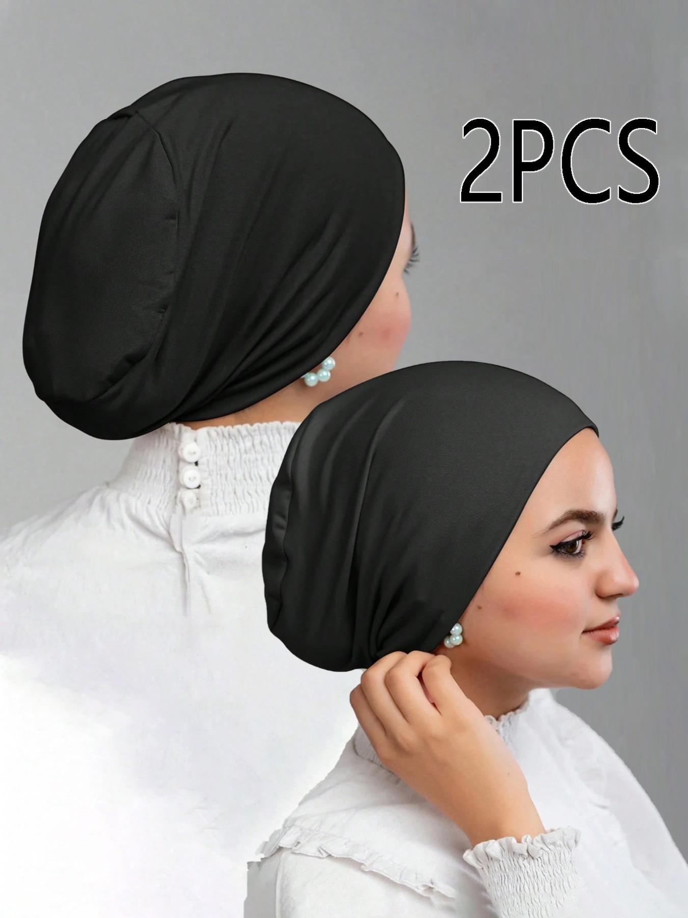 1pc Fashionable Milk Silk Inner Hijab Cap, Elegant Breathable Underscarf for Women, Muslim Undercap , Daily Use, Prayer, Casual Wear, Sleep Hat