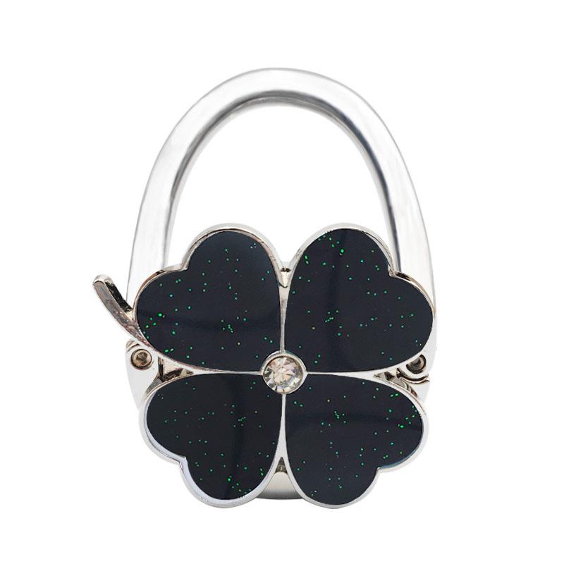 Clover Design Foldable Tote Bag, Foldable Wallet, Desktop Hook Stand, External Oil-Dripping Four-Leaf Clover Bag Hanger