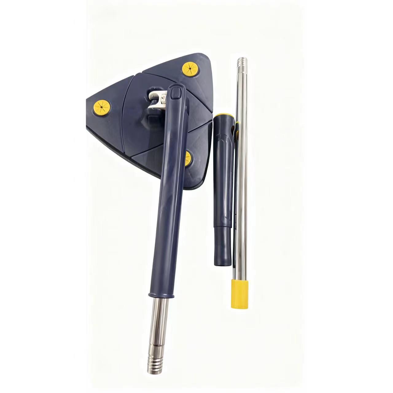 Triangle Mop Set, Triangle Mop Heads, 360 Degree Rotating Adjustable Cleaning Mop, Suitable for Bathtub Tile Floor Wall Glass Cleaning, Home Use