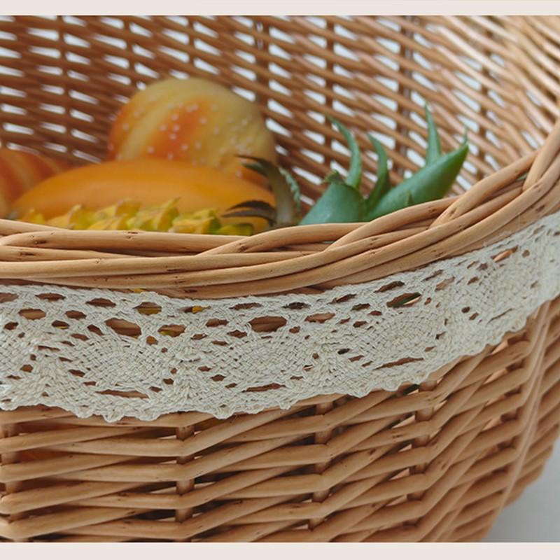 Handmade Bamboo Storage Basket, Multi-Purpose Organizer, Floral Bottom Design, Rural Style, Perfect for Bouquets and Picnics
