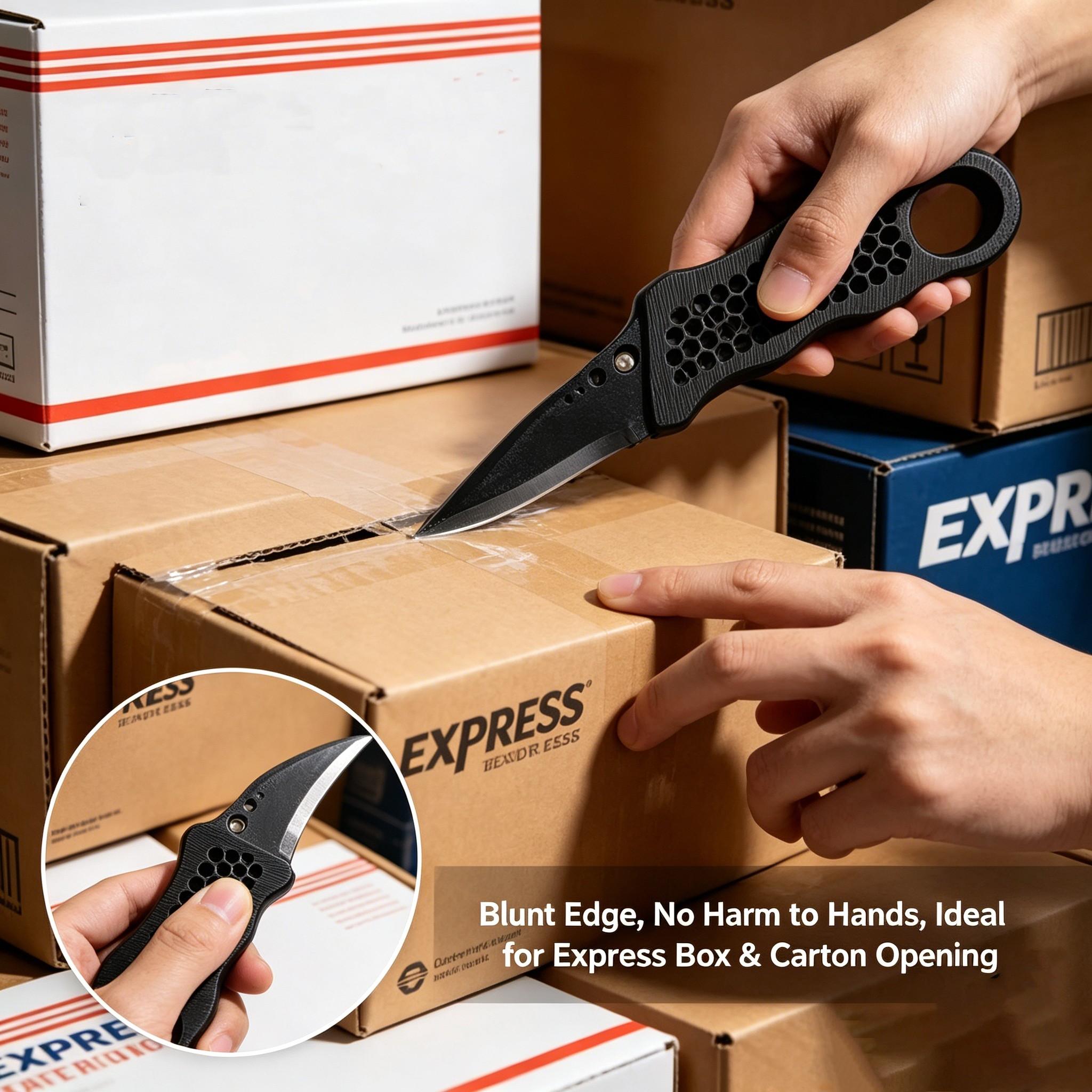 Safe 3D Printed Unboxer, Package Cutter, Claw Design, Blade-Free, Portable, Non-Slip Handle, Ideal for Daily Unboxing, Office, Home, Gaming Enthusiasts
