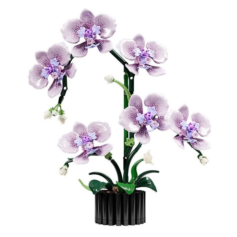 Orchid Series 13115 Butterfly Orchid Bouquet Puzzle, High-Quality Building Block Toy, Perfect Gift Choice, Educational and Fun