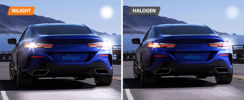 Nilight 57LED 1157 6100K Cool White 2057 2357 BAY15D 7528 LED Bulb (Pair) Super Bright Waterproof Headlight Headlamps  dealsforyoudays