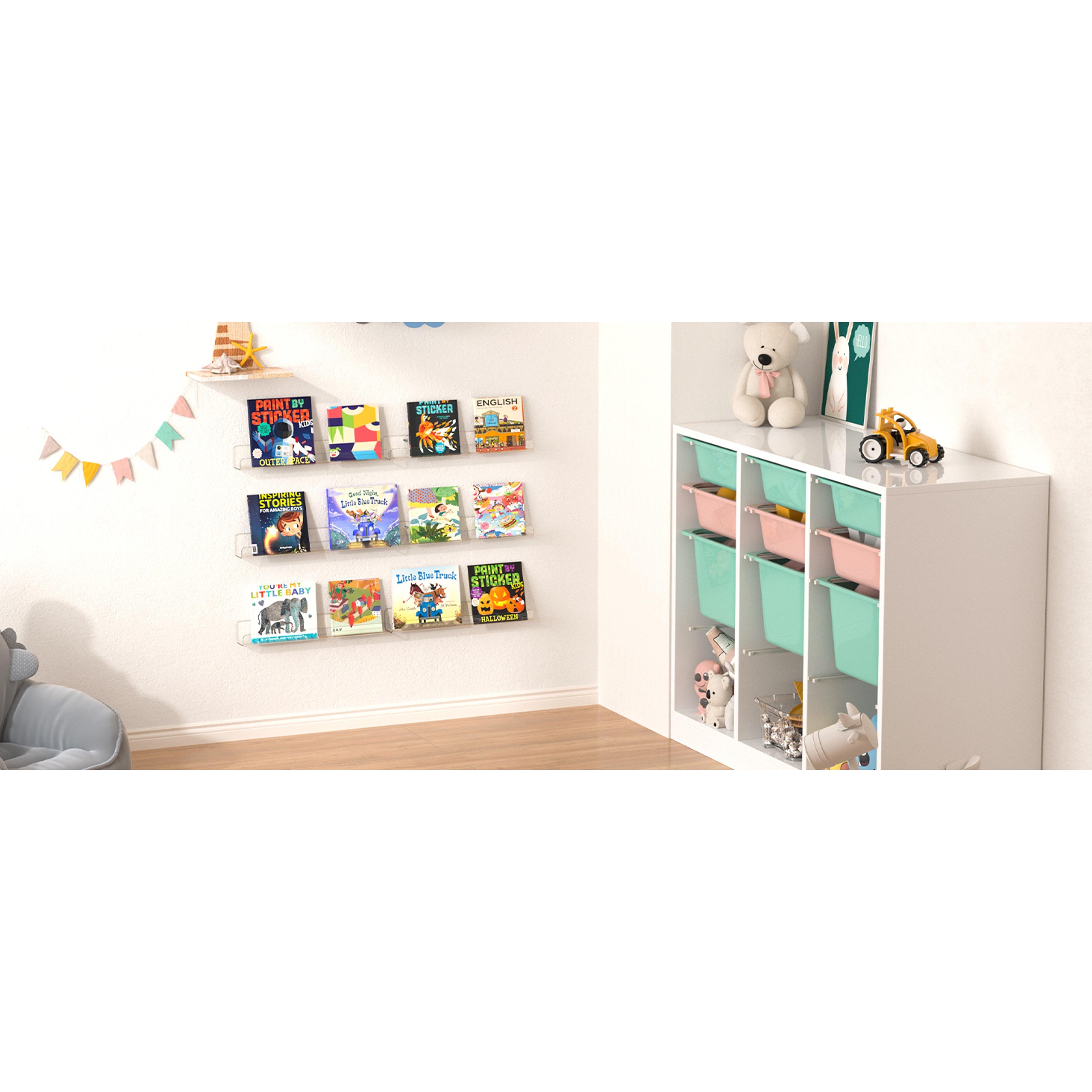 18 Pack Vinyl Record Wall Mount Shelves, 12" Vinyl Holder for Album Record Storage & Display, Clear Acrylic Floating Shelves for Wall Decor, Kids Bookshelf, Magazine Rack, Picture Ledge 18 Pack Vinyl Record Wall Mount Shelves, 12" Vinyl Holder for Album Record Storage & Display, Clear Acrylic Floating Shelves for Wall Decor, Kids Bookshelf, Magazine Rack, Picture Ledge