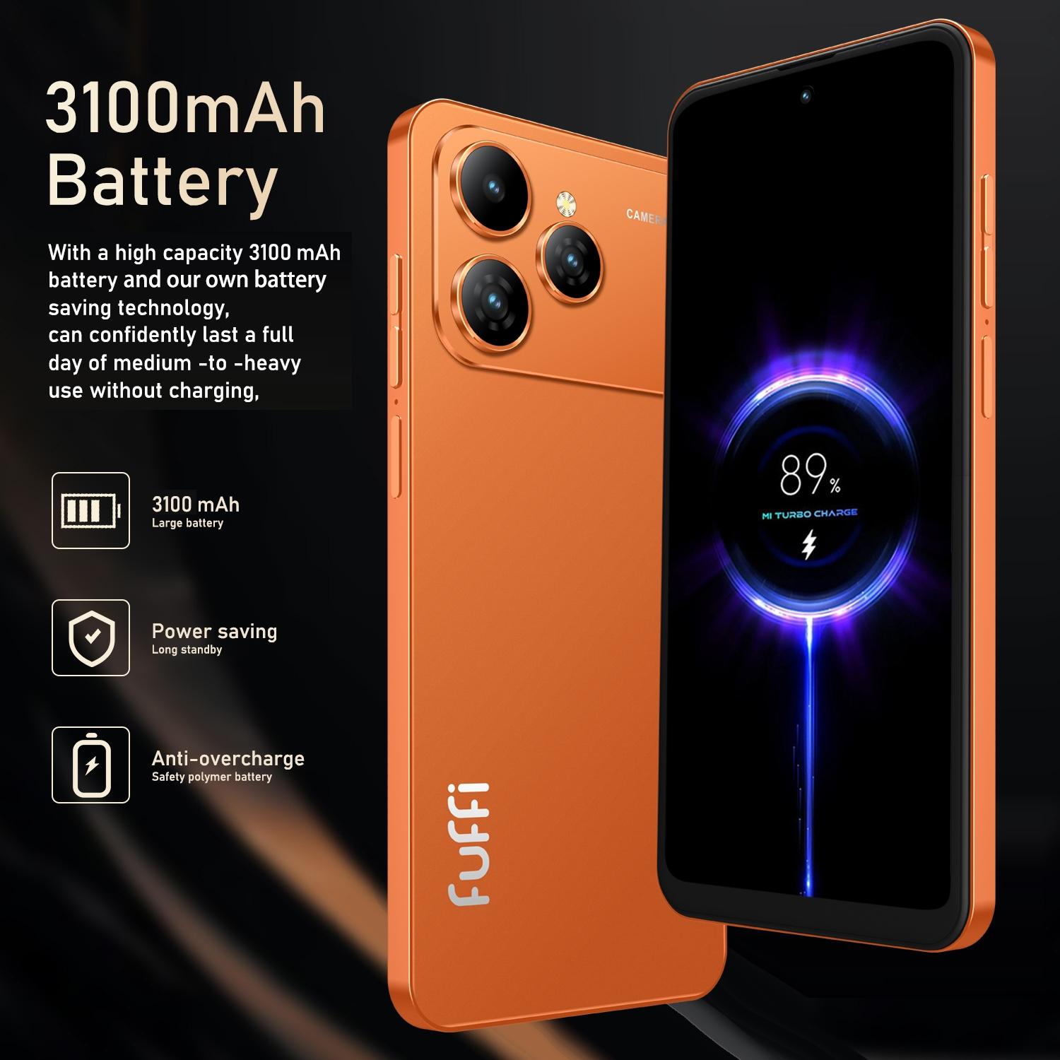 FUFFi-M17 PRO Fashion Smartphone, 6.56-Inch HD Screen, 4GB RAM + 32GB ROM, 3100 mAh Battery, 5MP + 13MP Cameras, Dual-SIM Dual-Standby, Expandable Memory, Android 12.0, 4G Network