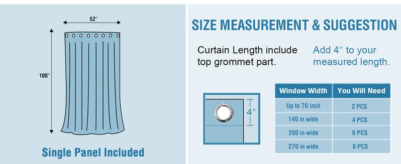 H.VERSAILTEX 2 Panels 100% Blackout Curtain for Bedroom Thermal Insulated Full Blackout Curtains for Living Room Energy Efficiency Window Draperies with Black Liners