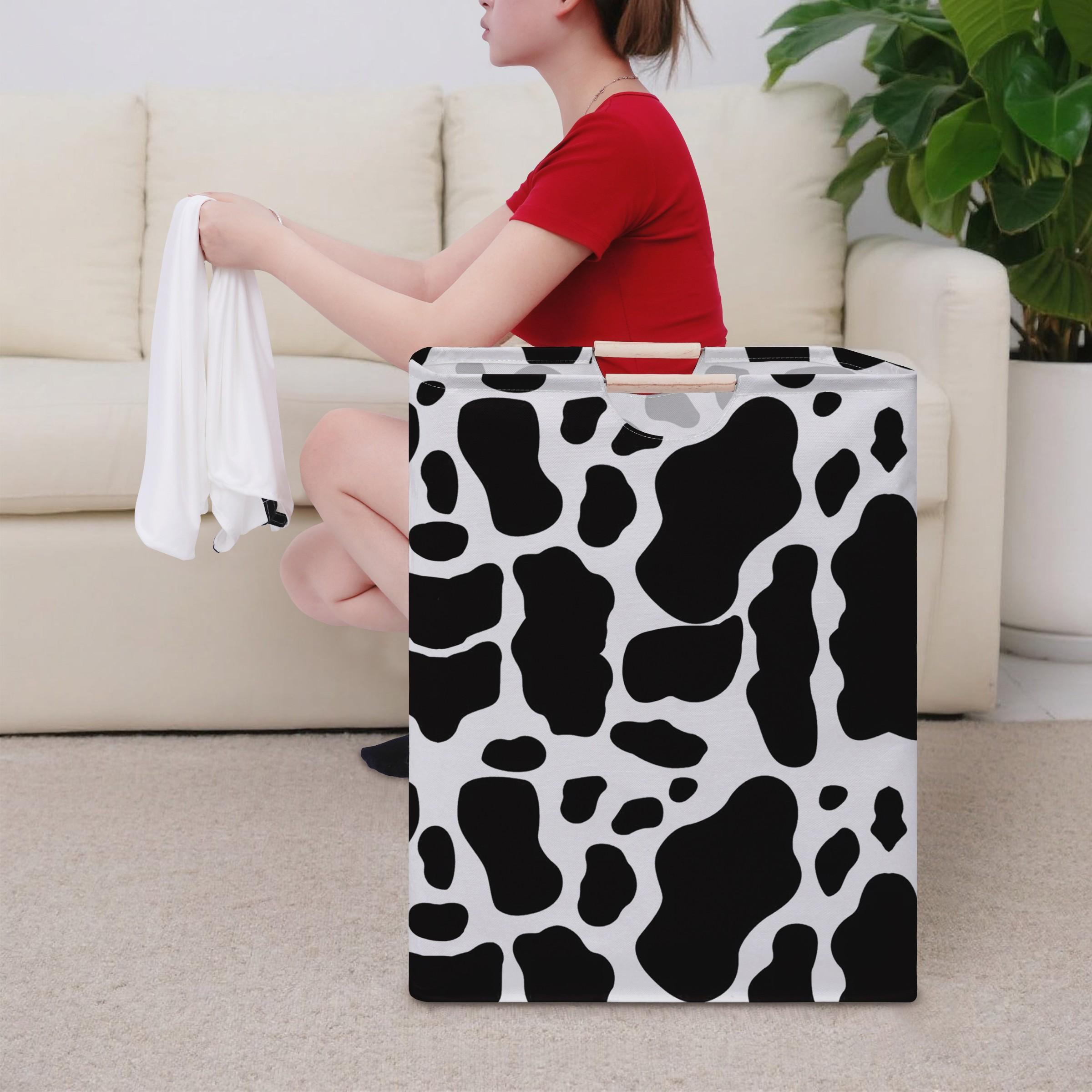 Block Pattern Open Storage Box, Foldable Laundry Basket with Handle, Home Bathroom Collapsible Clothes Organizer Bucket, Collapsible Laundry Hamper