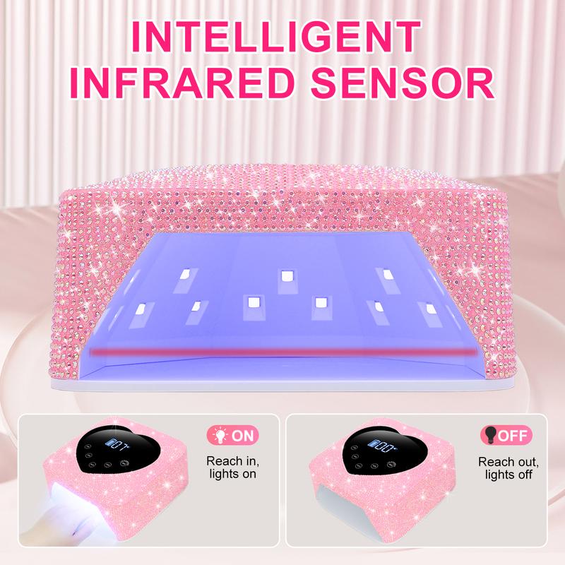 72W cordless rechargeable nail lamp UV LED nail lamp with 30 LED beads rechargeable nail gel dryer  with 5 timing settings  nail salon nail art nail care Manicure Cutics