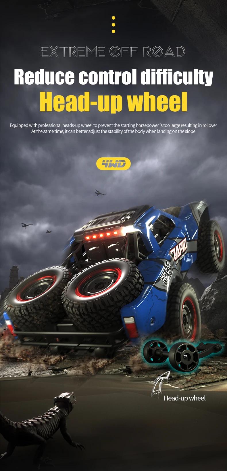 1:14 70KM/H 4WD RC Car with Light Brushless Motor Remote Control Cars High Speed Drift Monster Truck Adults Kids Toy