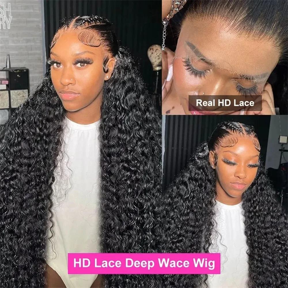 [Bling Hair ] Deep Wave Lace Frontal Wigs 13x4 13x6 Deep Wave Lace Frontal Wig Full Human Hair Wigs For Women On Sale Hair