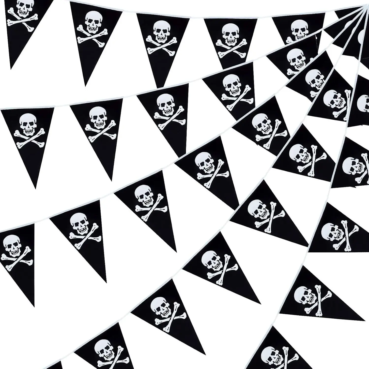 Halloween Skull Banner, Pirate Skull Triangle Flag, Festival String Flags, Wholesale Halloween Pull Flags, Holiday Decorations