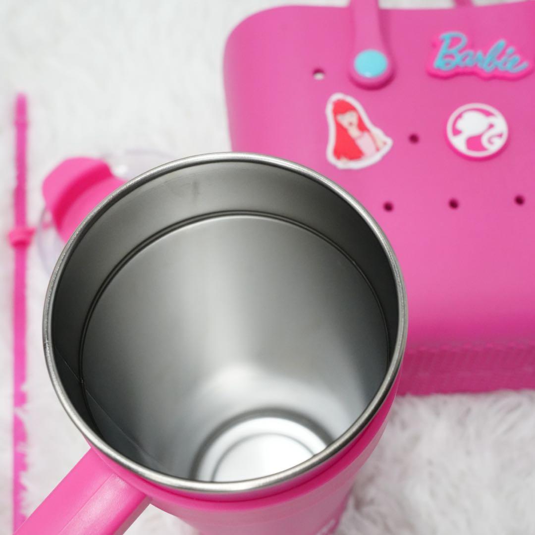 Barbie Series 1600mL Jumbo Stainless Steel Straw Cup + Barbie Daylight Shiny Series Pink Bento Bag with Holes Tumbler Water Bottles,,cozyvibes Barbie Series 1600mL Jumbo Stainless Steel Straw Cup + Barbie Daylight Shiny Series Pink Bento Bag with Holes Tumbler Water Bottles,,cozyvibes