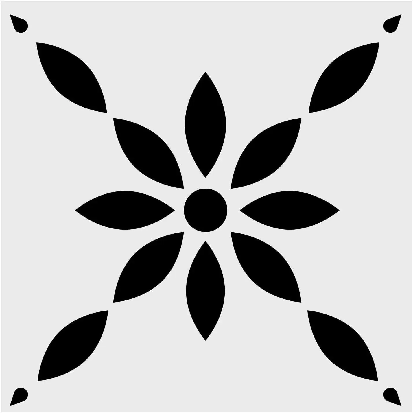 Wall Stencils for Painting Large Pattern 12" x 12" Reusable Large Floor Simple Tile Stencils for Decor
