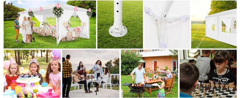 HOTEEL 10'x10'/20'30' Party Tent Large Canopy Tent for Weddings, BBQ, Parties, Patio Camping Gazebo, Waterproof For Summer Season Camping Wedding