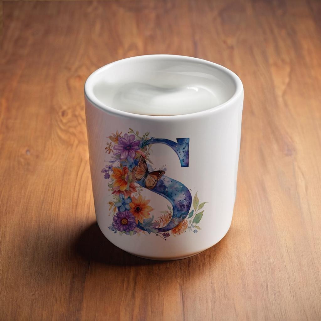 Color-changing ceramic mug, floral watercolor design, suitable for Halloween, Christmas, Valentine's Day, Mother's Day, Father's Day gifts (11 oz/330 ml)