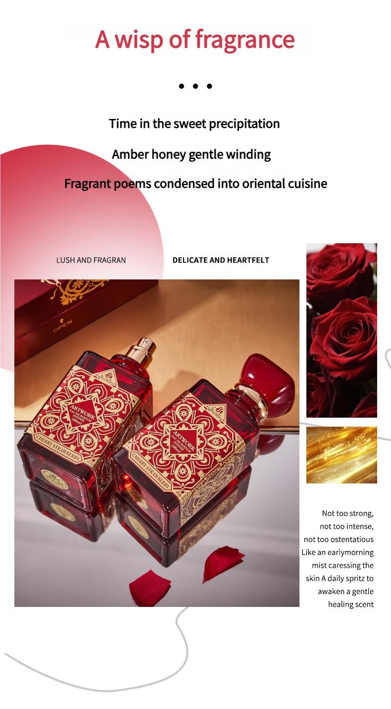 100ML Ruby Perfume, Oriental Food Scented Women's Perfume, Elegant Gift Box, Daily Use, Daily Wear Fragrance, Travel, Christmas Gift