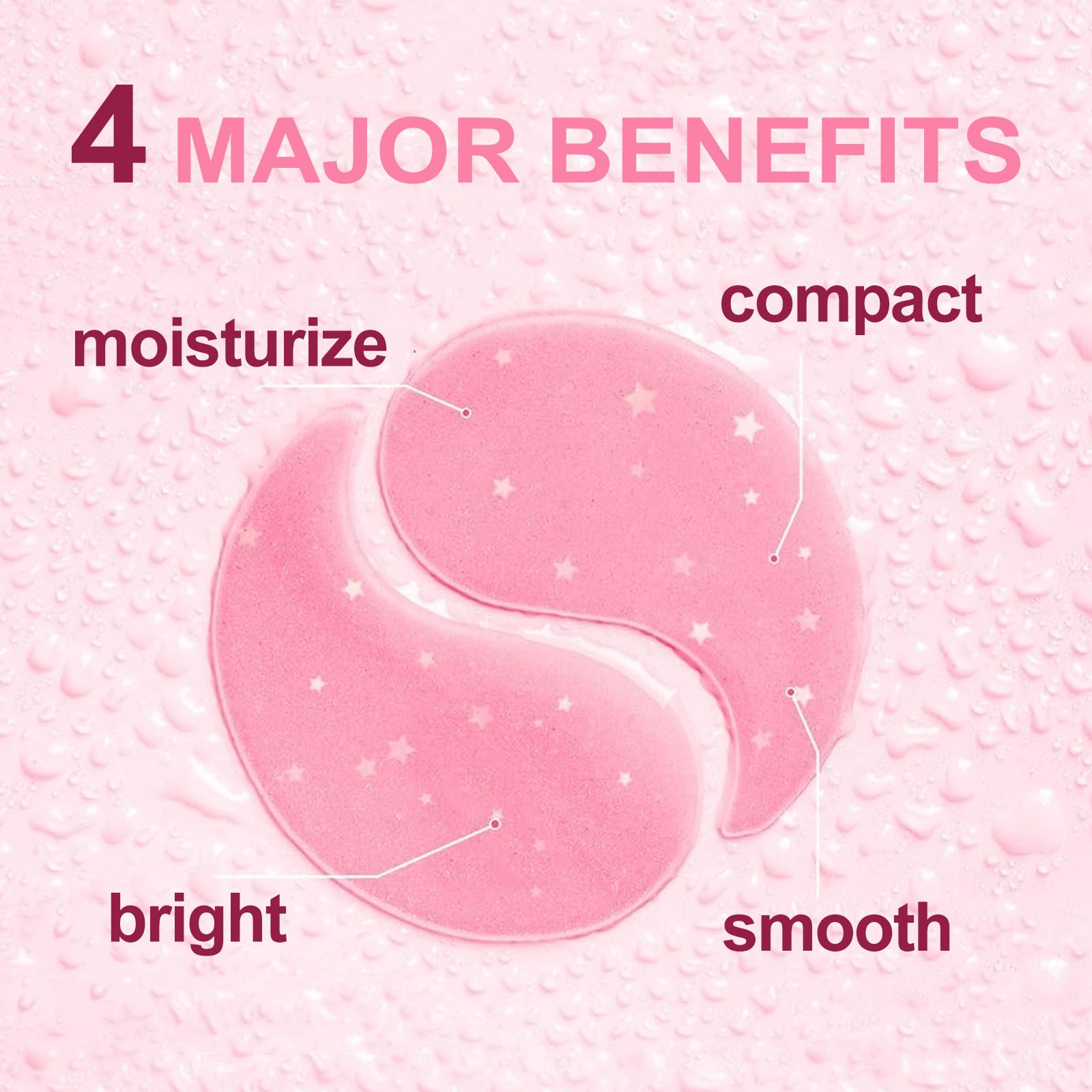 60pcs Collagen & Biotin Eye Treatment Masks, Intense Moisturizing, Brightening, Firming and Hydrating, Suitable for All Skin Types