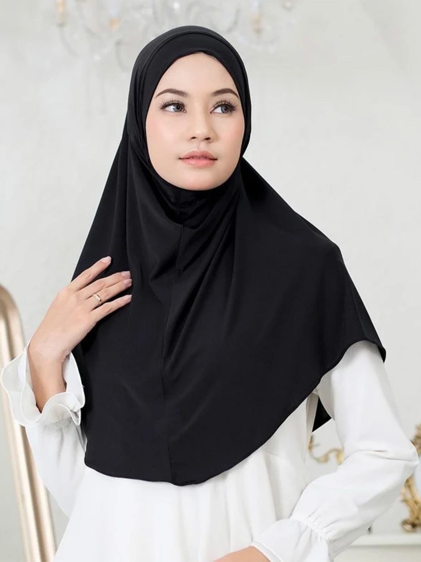 Women's Solid Color Instant Hijab, Modest Comfortable Breathable Hijab for Daily Wear, Fashionable Muslim Clothing for Women, Savannah Hijab