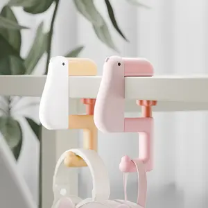 Cute Duck Design Backpack Hooks, Table Edge Hanging Bag Hooks, Multifunctional Hooks for Home Office, Home Storage Organizer