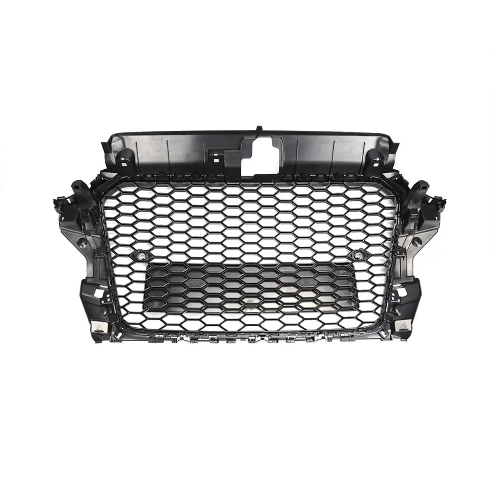 GARVEE RS3 Style Honeycomb Front Grille for Audi A3/S3 2013-2015 - Central Sport ABS Radiator Grille, Direct Replacement for 8V3853651, 83853651B, 8V3853651C, Premium Car Exterior Accessory