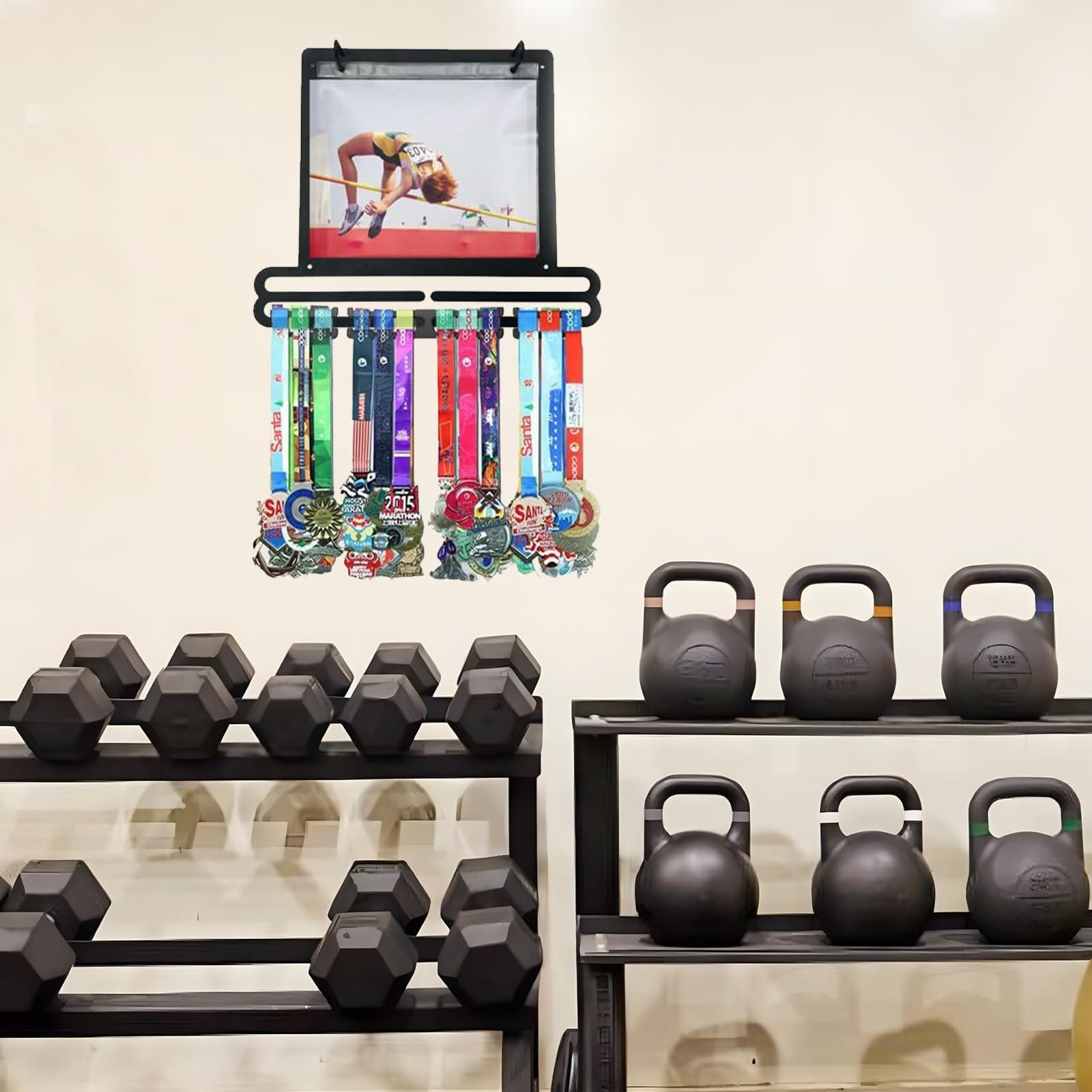 Metal Wall-Mounted Iron Medal Hook Display Stand, Square Rack with Number Plate Holder, Wall Decor, Award Hanger, Home Decoration