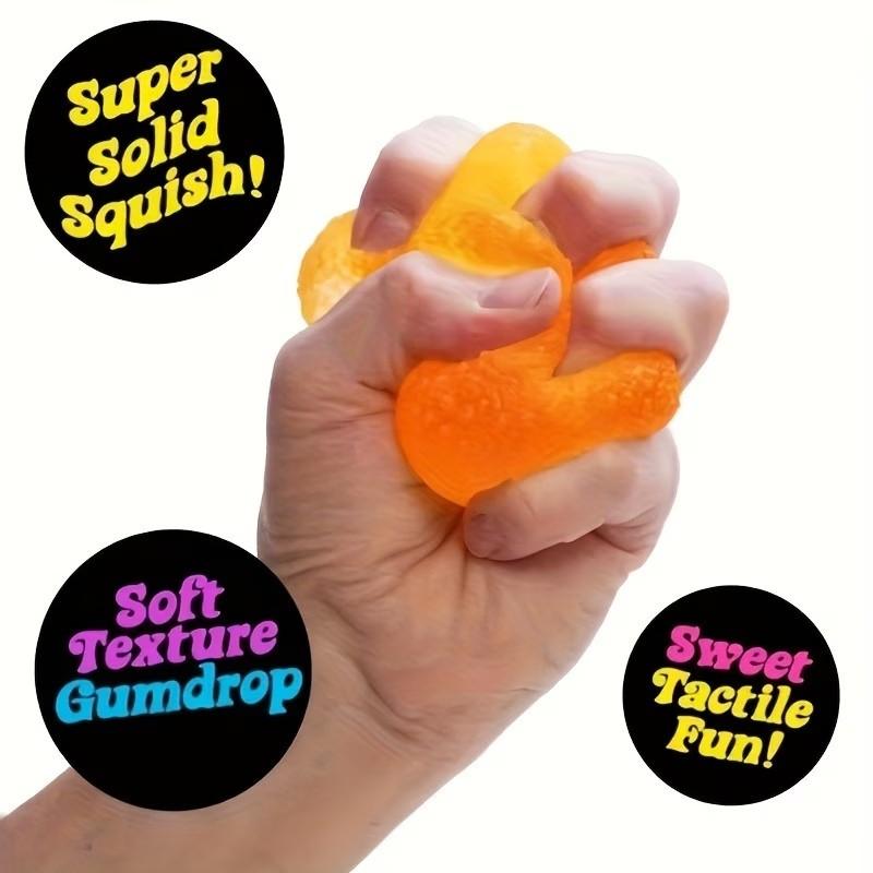 1pc Squeeze Stress Relief Toy, Decompression Squeeze, Candy Shape, Multicolor Textured Surface, Perfect for Office and Classroom, Ideal Gift for Christmas, Easter, Birthday