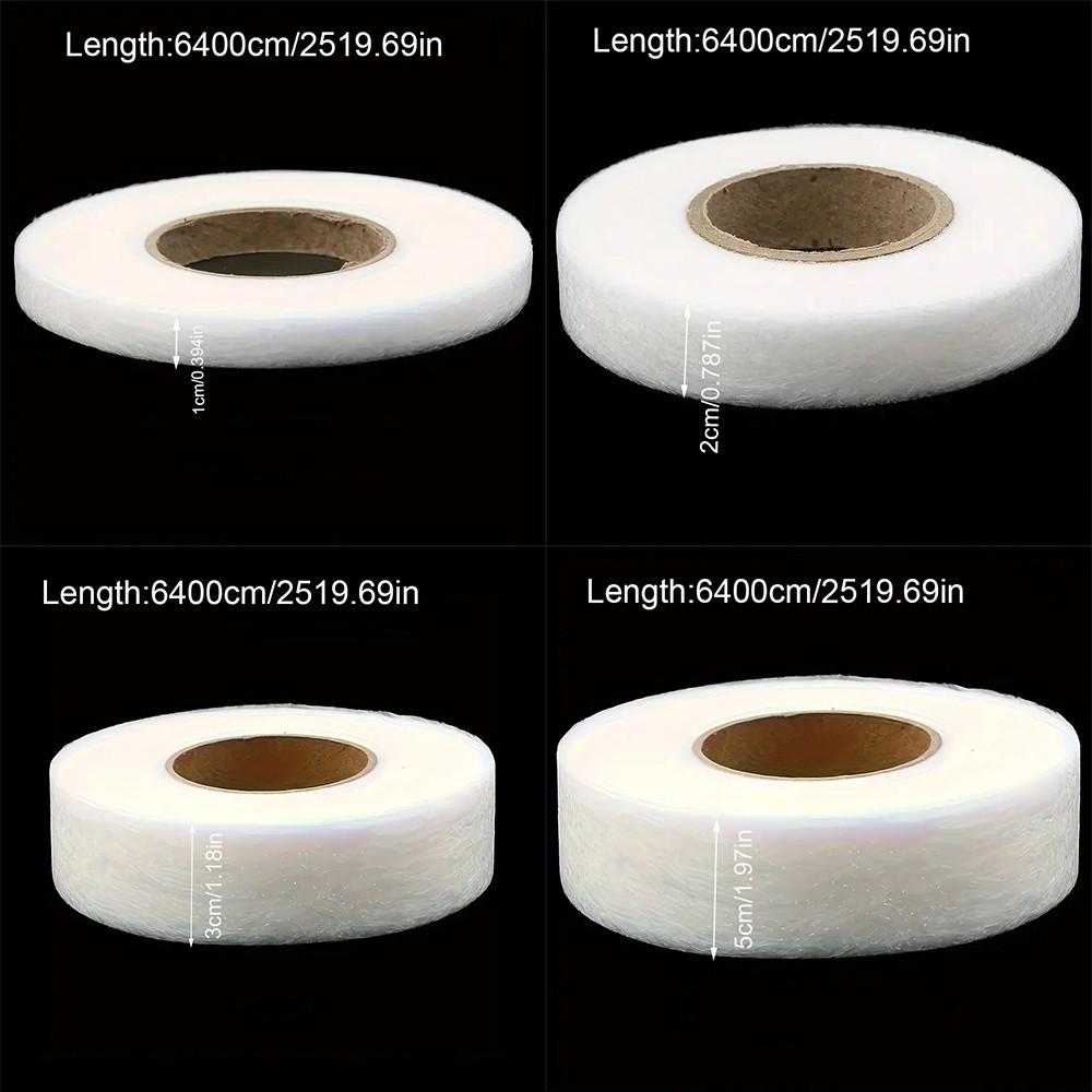64meter Dual-Sided Adhesive Binding Tape, Iron-On Seams for Sewing DIY Patchwork, Durable Polyester Fabric, Clothes Edges Repair Tool