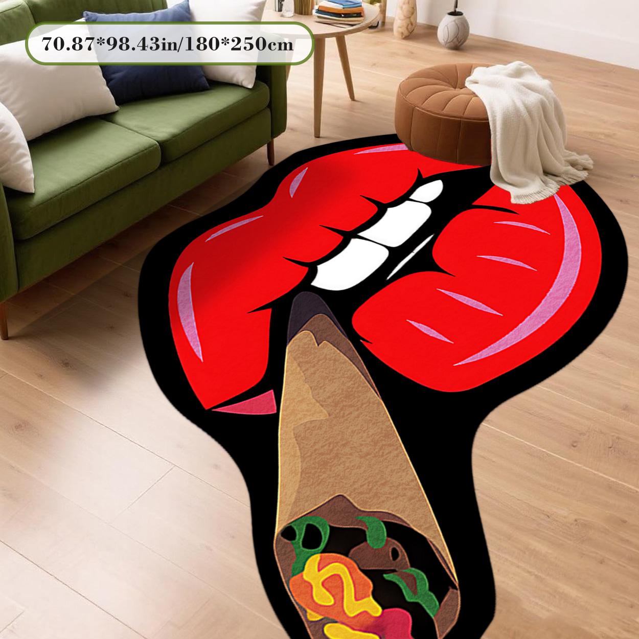 Irregular Printed Rug Velvet soft and comfortable patterned printed carpet, suitable for multiple scenarios, available in various sizes, soft and non-shedding Abstract Rugs