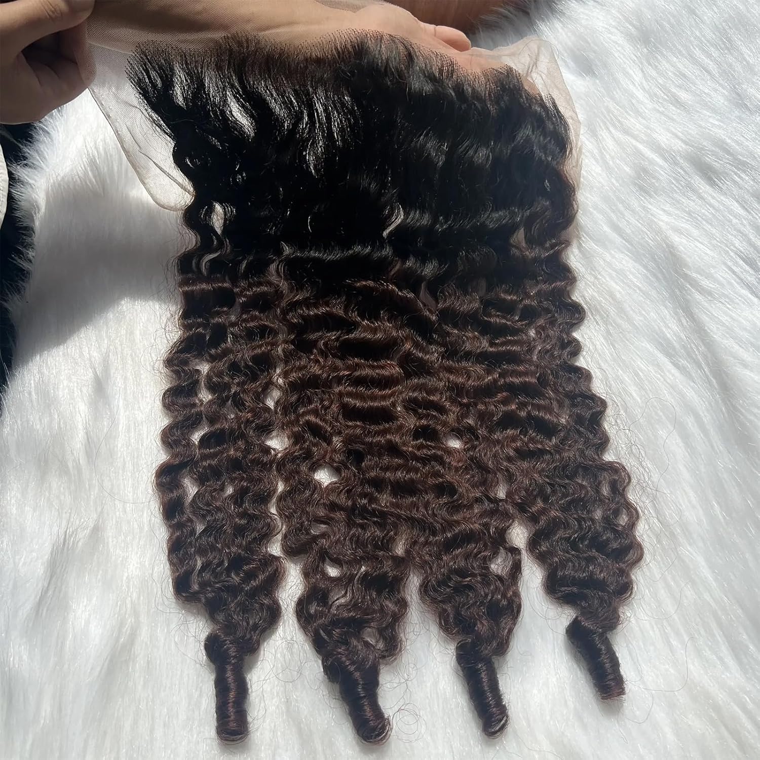 VIPbeauty Burmese Curly Closure Human Hair 4x4/5x5/13x4/13x6 HD Lace Closure 100% Unprocessed 16A Raw Virgin Hair 3C4A Burmese Curly Human Hair with Spiral Curls Pre Plucked With Baby Hair Natural Black Color