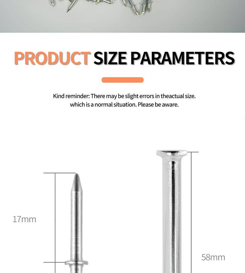 SOPAMI 200 Count Non-Marking Double-Headed Skirting Nails Sturdy Damage-Free Wall Installation Kit for Easy Application Functional Mounting Nails for Baseboards Wall Panels Furniture Cover Plates No Drilling Required