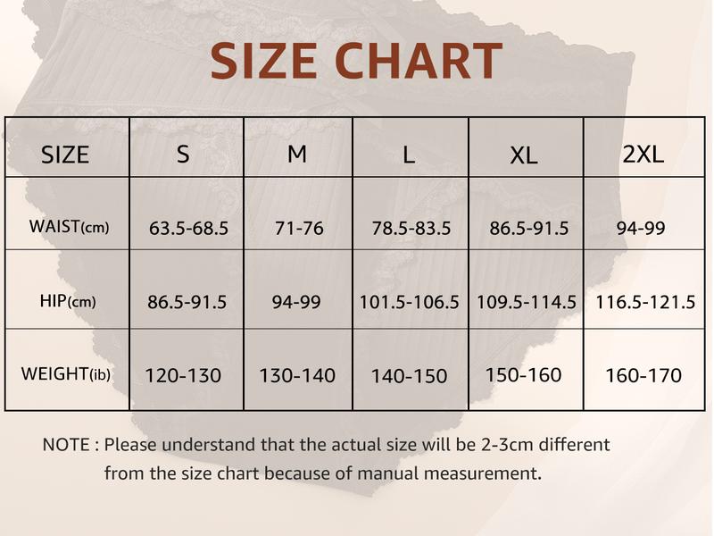 LEVAO 4/6 Pack Women Cotton Underwear Ladies Briefs with Breathable Lace Comfortable Low Waist Panties