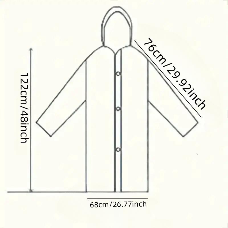 Solid Color Raincoat, 1 Count Portable Lightweight Rainproof Raincoat with Drawstring, Windproof & Waterproof Raincoat for Outdoor Cycling