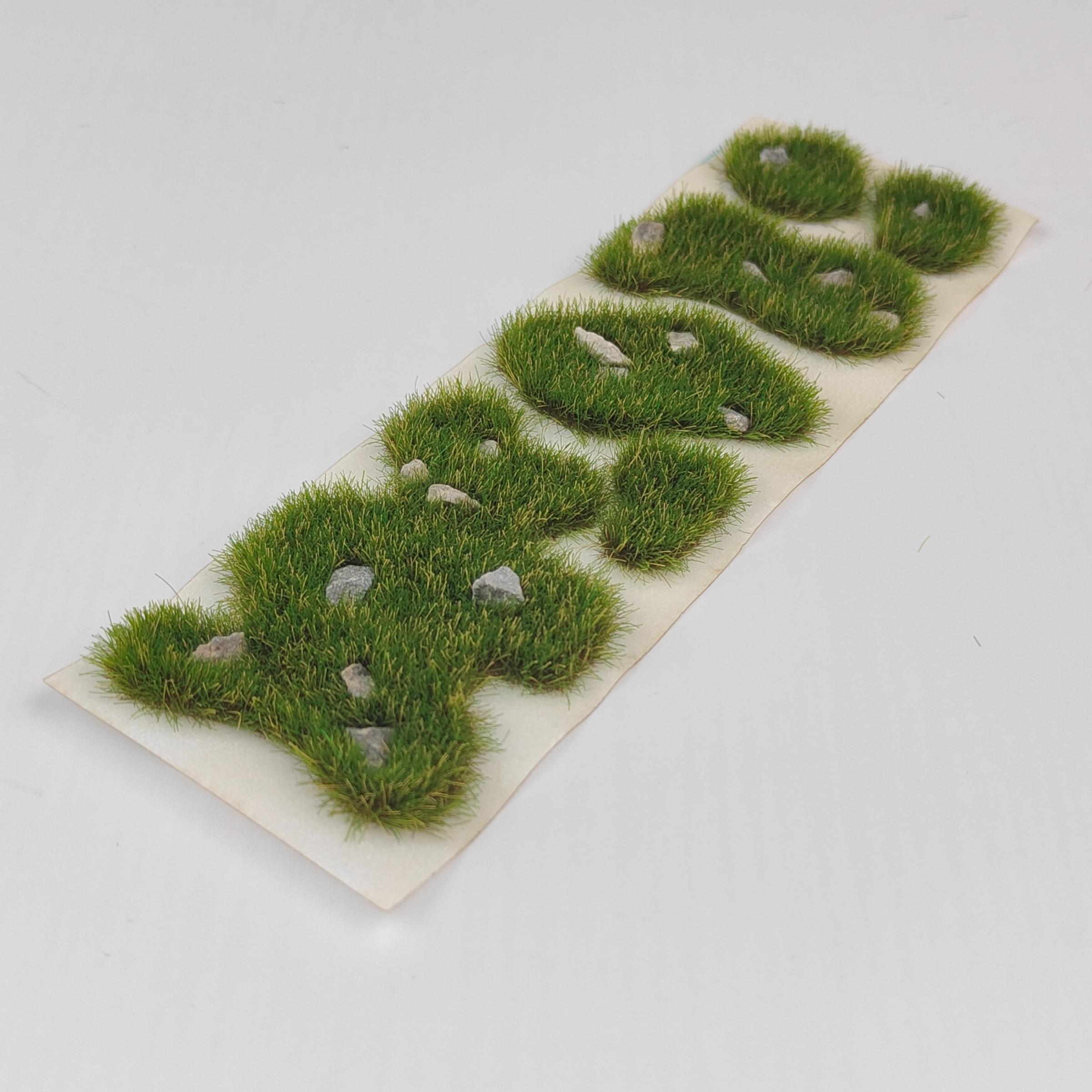 Self-Adhesive Static Grass Sheets, Multi-Sized Model Scenery Grass Mats, Ideal for Train Models, 3D Models, Railway Layouts, Tabletop Rpgs, Artificial Faux Plants