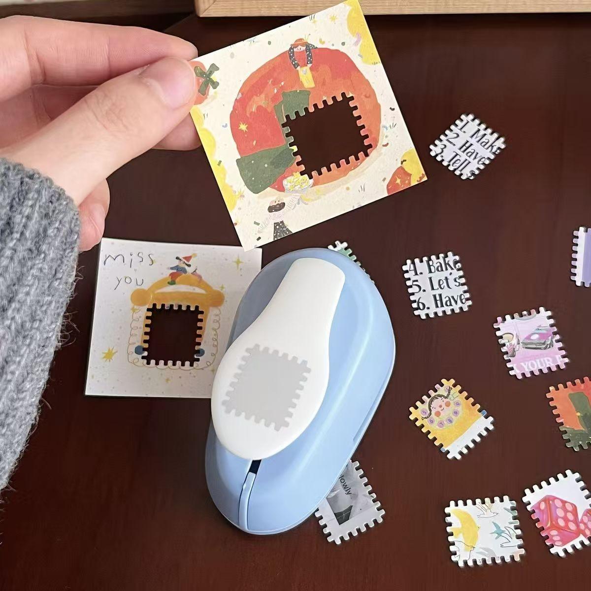 Handheld Stamp Shape Puncher, Essential for Scrapbooking & Card Making, Ideal Craft Tool for DIY Projects, Perfect for Creative Activities