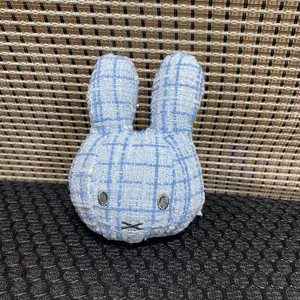 Cute Kawaii Miffy Rabbit Plush Bag Pendant Rabbit Head Doll Cartoon Doll Keychain Accessory Creative Gift