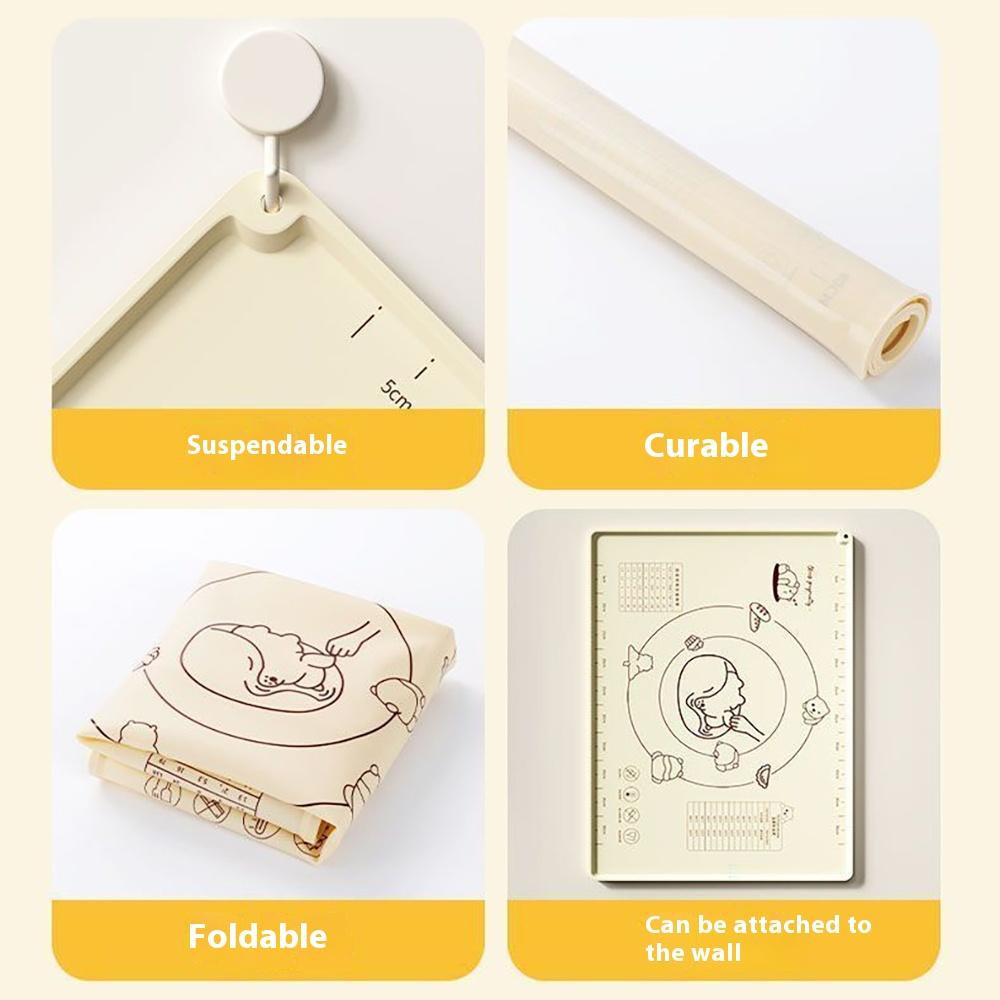 Silicone Pastry Mat with Measurements, Non-Stick Rolling Pin Pad, Size 50x70 Cm, Ideal for Baking, Dough Kneading, Cooking Tools, Baking Supplies