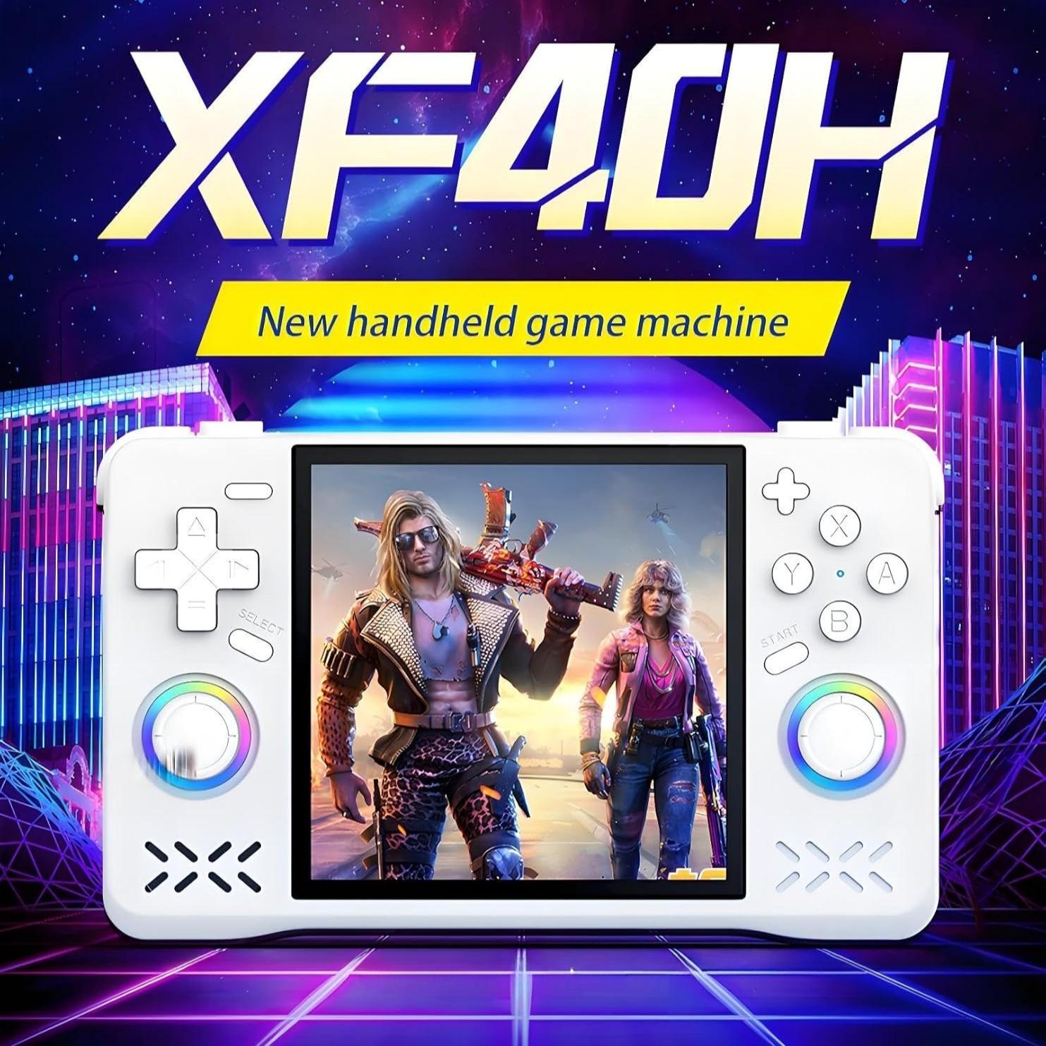 Xf40h Retro Handheld Gaming Console, WiFi Multiplayer, Hall Effect Switch Buttons, 2.4g Wireless Controller, 18000+ Classic Games, 4000mah Battery