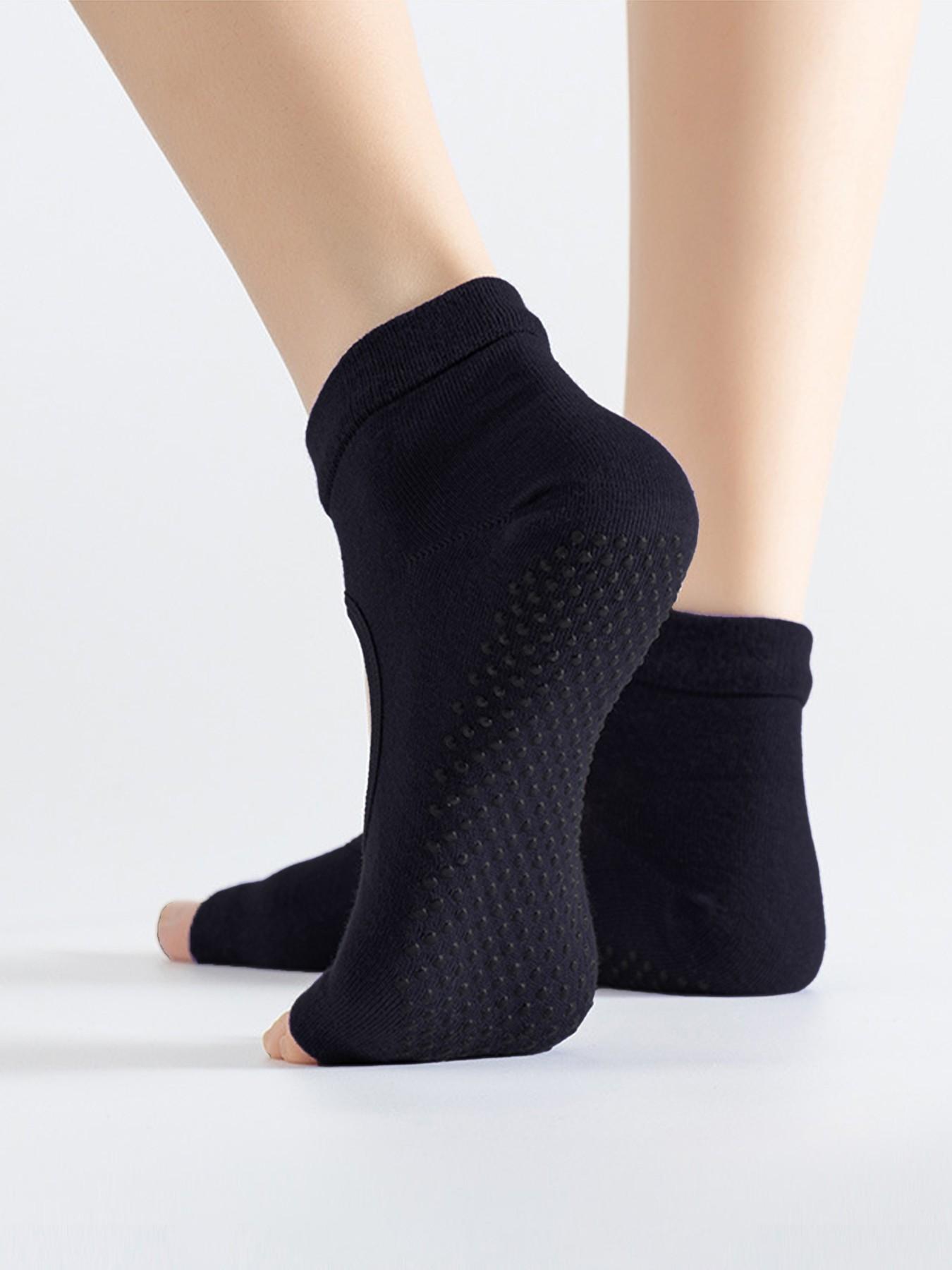 Women's Summer Anti-Slip Professional Sports Socks, Open-Toe Ankle Style, Comfortable Breathable Two-Toes Yoga Short Socks