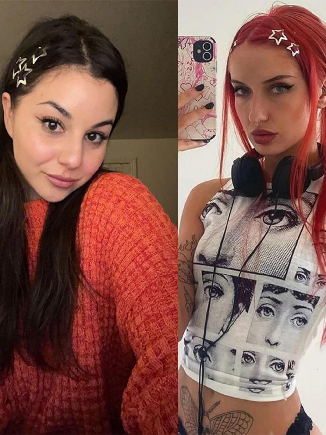 20pcs Silver Color Star Metal Hair Clips, Fashion Sweet and Spicy Style, Girlish Hair Accessories, Casual All-Season Hair Clips