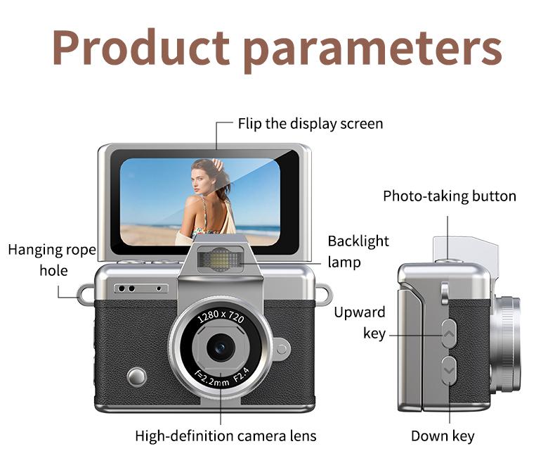 Mini Keychain Digital Camera for Students, FHD Recording with Small IPS Screen, AVI Format - Ideal for Travel, Study, and Concerts - Suitable for Photography Enthusiasts