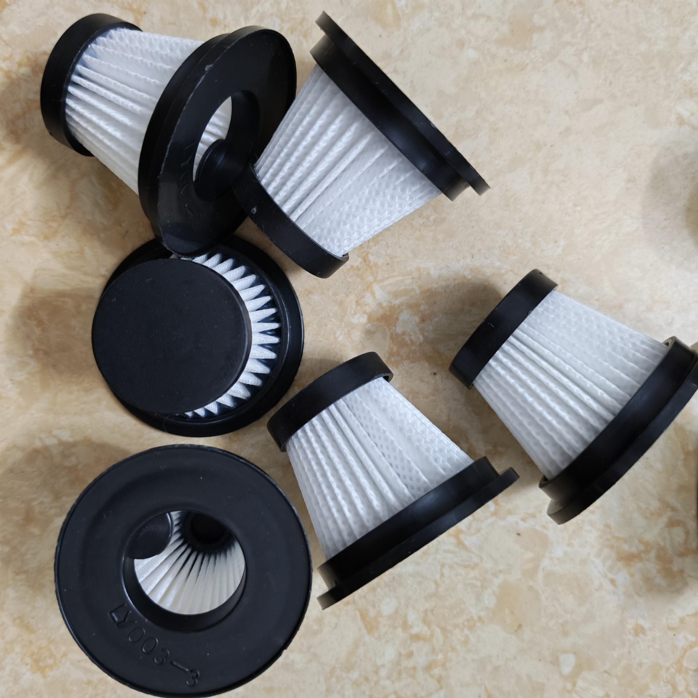 Universal Vacuum Filter Replacement Parts, Car Vacuum Cleaner Filters, Washable Filter Mesh, Compatible with Various Vacuums