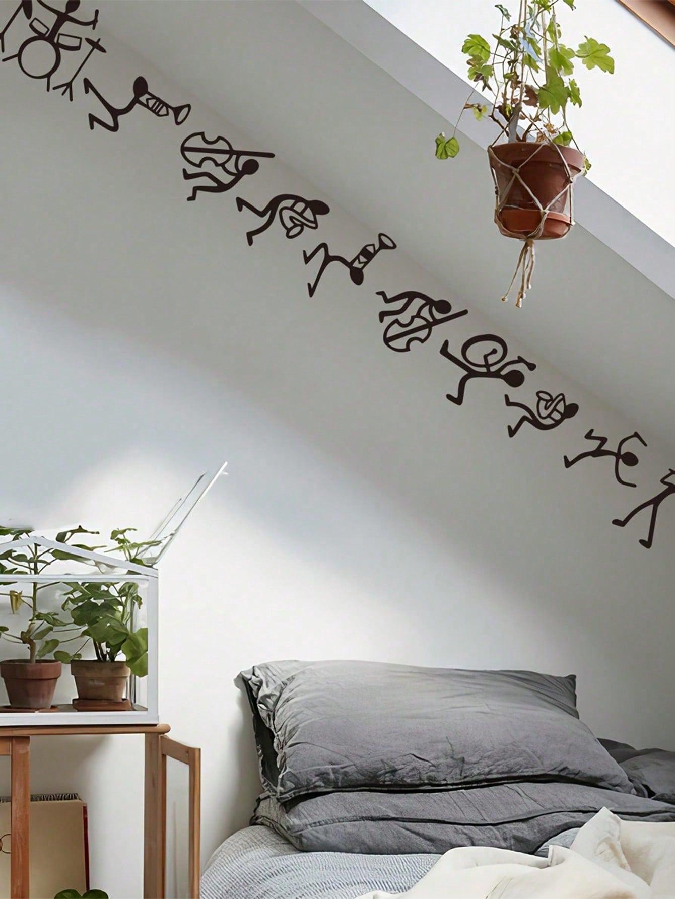 Creative Staircase English Word Wall Decal, Early Education Room Wall Decoration Self-Adhesive Sticker, Home Decor