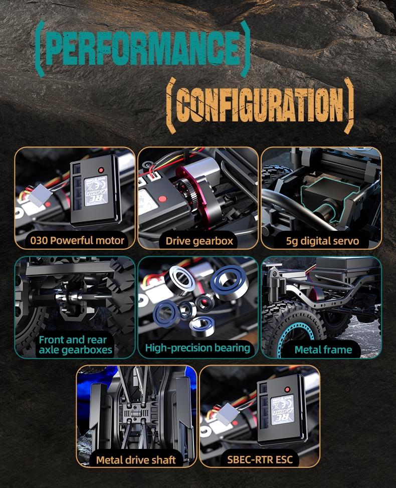 38/h High-Speed RC Off-Road Car, 1:20 Scale, Brushed Motor, 4wd All-Terrain, Unisex, Easy Control, Birthday Gift, Lithium Battery Included