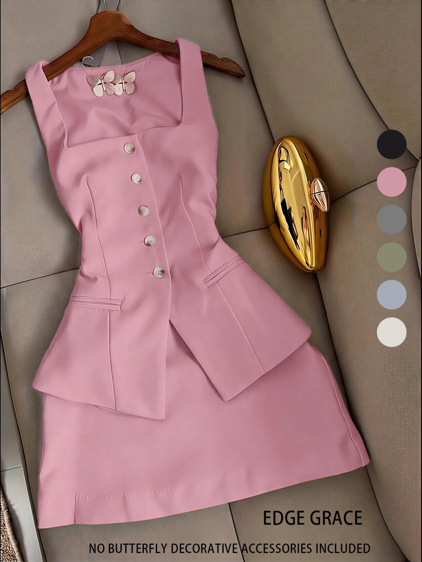 New Women's Short Skirt Two-Piece Set Vest Top Elegant Casual Fashion, Stylish Summer Outfit, Perfect for Daily Wear