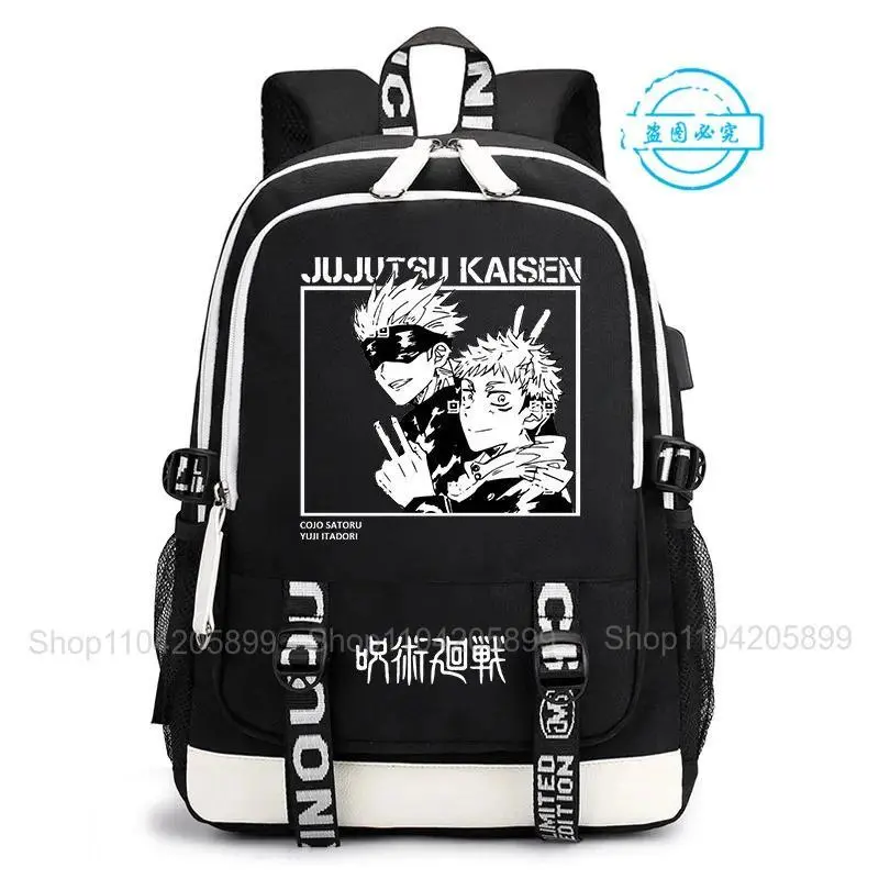 Jujutsu Kaisen Backpack Anime Satoru Cosplay Mochila Large Capacity Student Boys School Bag Cartoon Laptop Travel Rucksack Gift