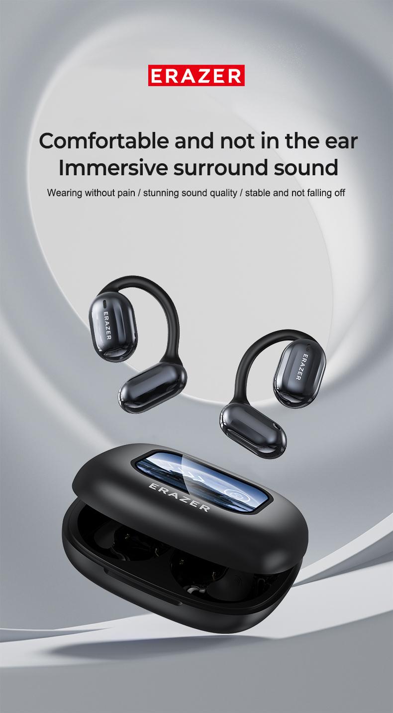 ERAZER OWS Touch Screen Earphone Bluetooth 5.4 Wireless Headphones Noise Canceling TF Card Headset HIFI Stereo Full-Color Display Multifunctional Earbuds With Mic ERAZER OWS Touch Screen Earphone Bluetooth 5.4 Wireless Headphones Noise Canceling TF Card Headset HIFI Stereo Full-Color Display Multifunctional Earbuds With Mic