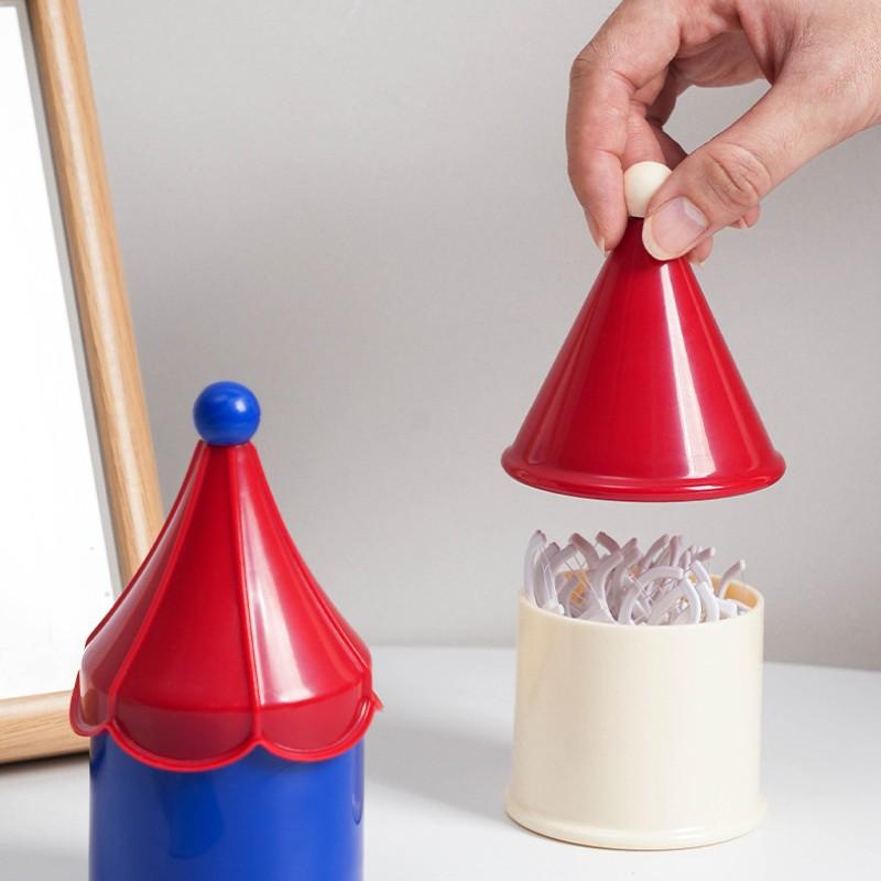 High Aesthetic Cotton Swab Toothpick Holder, Creative Roof Small House Design, Tabletop Toothpick Box, Cotton Swab Organizer
