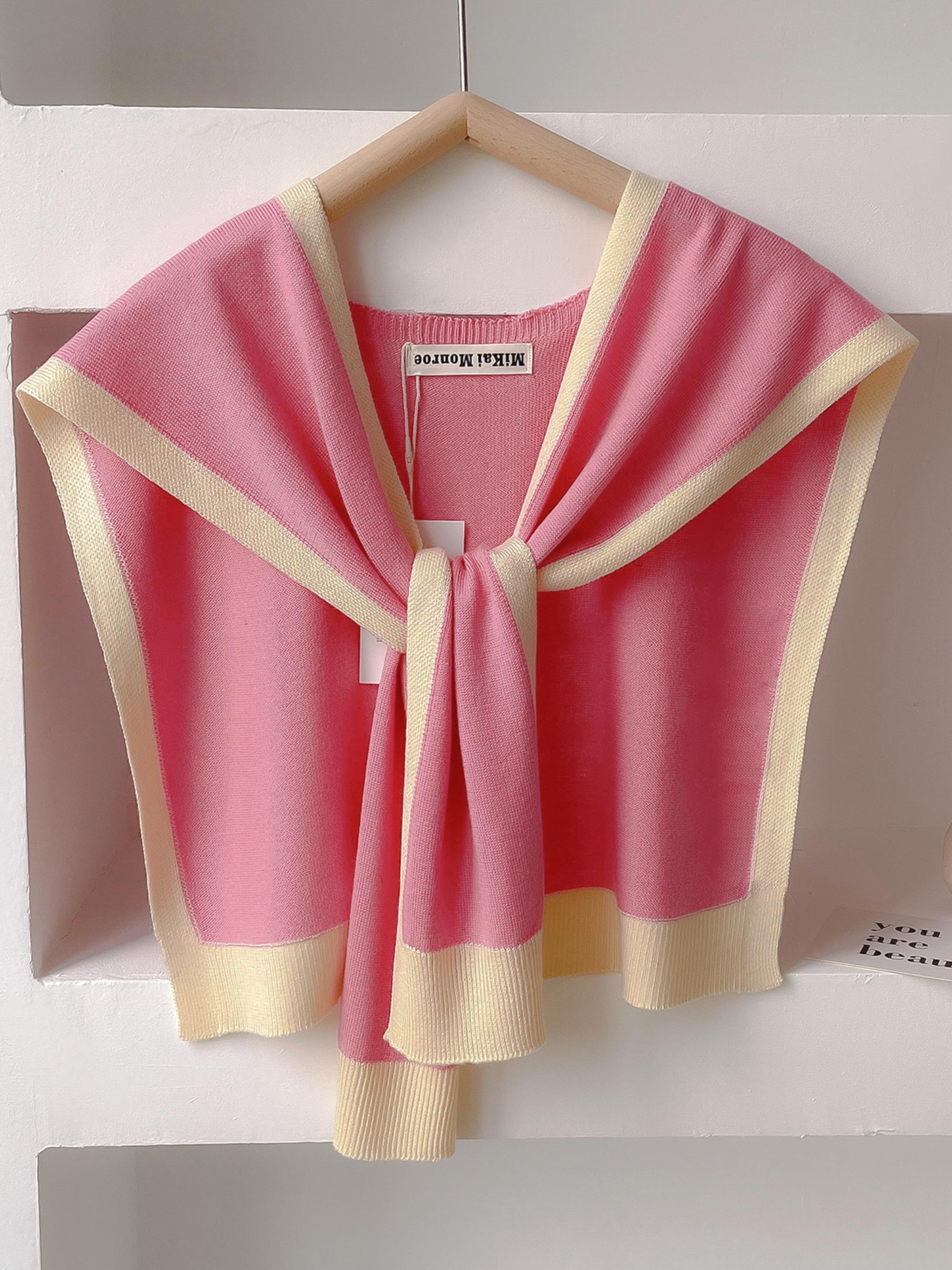 Women's Colorblock Shawl, Casual Soft Comfortable Shawl for Daily Wear, Fashion Accessories for Women & Girls Scarf