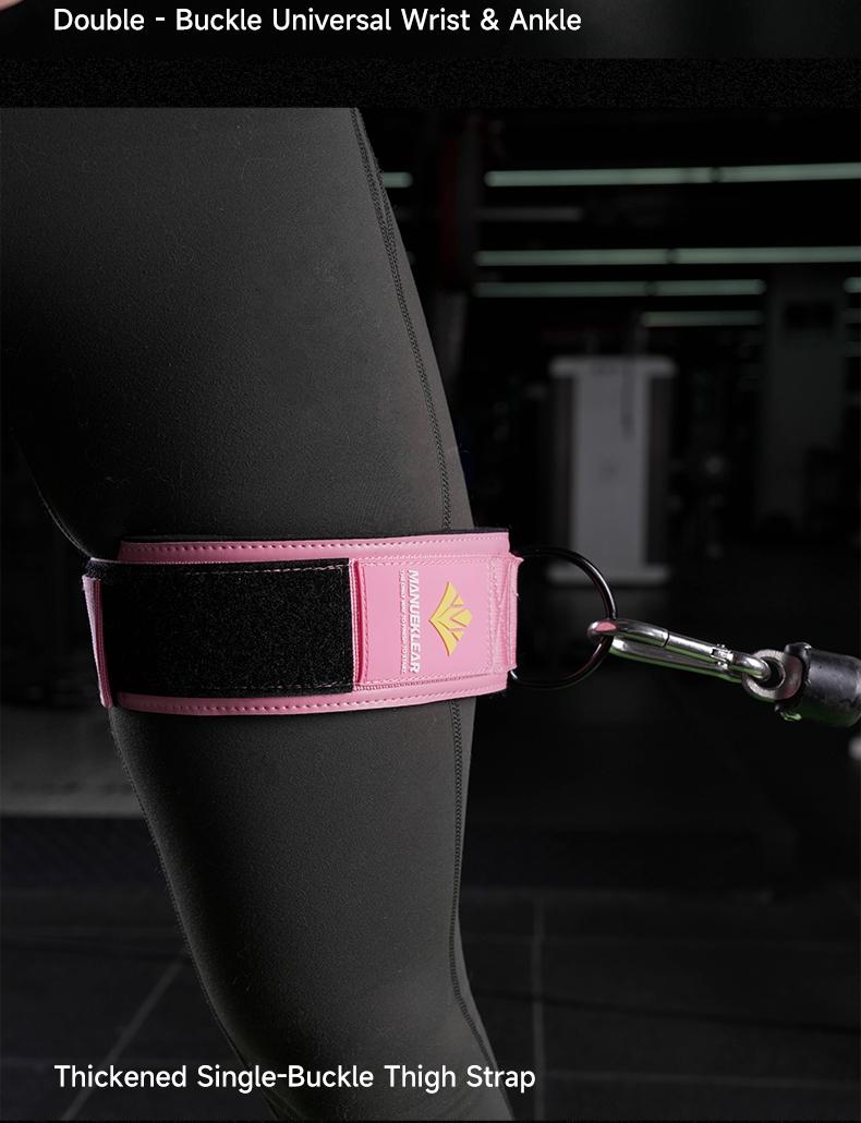 Manueklear Fitness Ankle & Wrist Strap, 6mm Sbr Cushion, Velcro Double Buckles, Universal for Ankle Wrist Thigh, Comfortable for Workout Gym Training